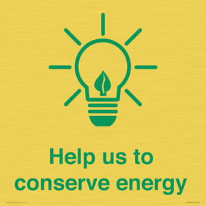 Help us to conserve energy 